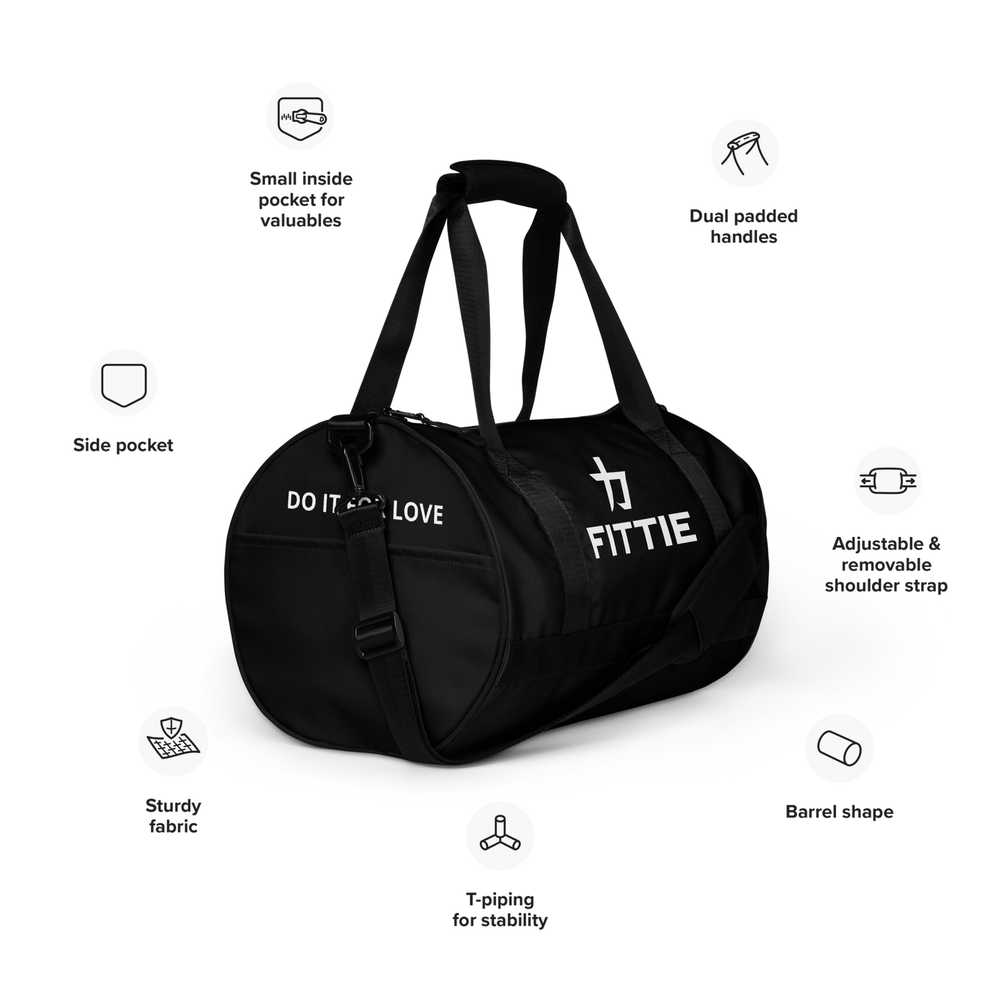 Fittie gym bag (Black)