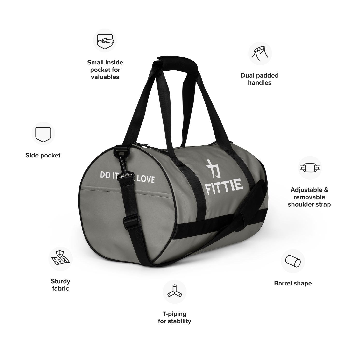 Fittie gym bag (Grey)